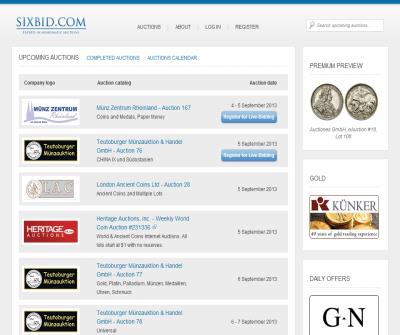 Sixbid Numismatic Auctions