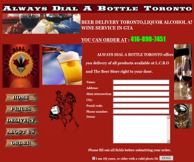 1A Beer delivery-Always-Dial A Bottle-Toronto