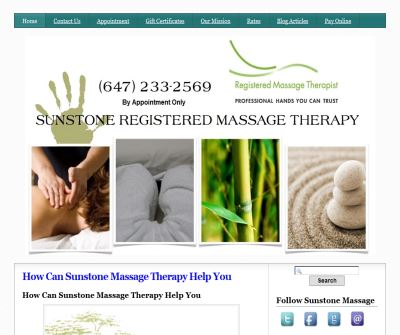 Sunstone Massage Therapy Woodbridge Ontario Therapy Centre