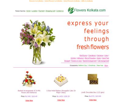   Flowers to Kolkata, Gifts to Kolkata, Cakes 