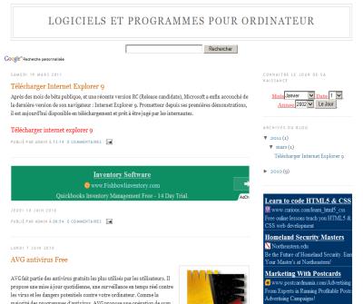 logiciels programmes ordinateur