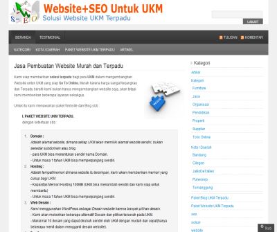 Website+SEO Untuk UKM : Solusi Terpadu Untuk Website UKM.
