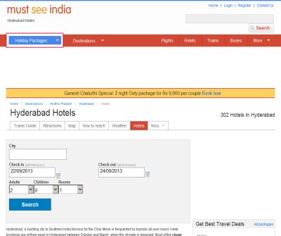 HYDERABAD Hotels, Hotels in Hyderabad, Hyderabad Budget, Luxury Online Booking 