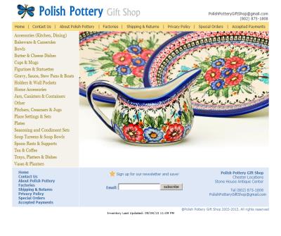 Polish Pottery Gift Shop