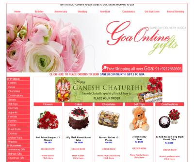  Gifts to goa, Flowers to goa, Cakes to goa,Same Day delivery all over goa