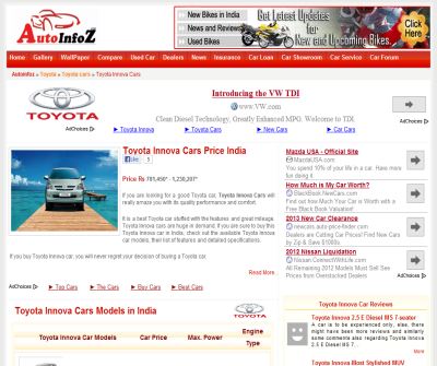 Toyota Innova Cars Price