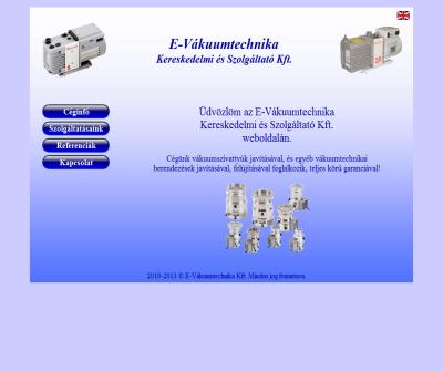 E-Vákuumtechnika  Kereskedelmi és Szolgáltató Kft.