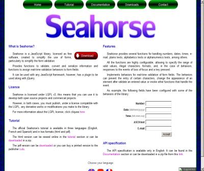 Seahorse - JavaScript library of form validation and form serialization