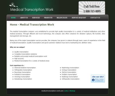 Medical Transcription Work