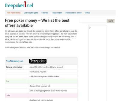 Free Poker Money