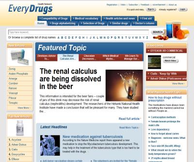 Health network, drugs alphabetizing, top 50 drugs