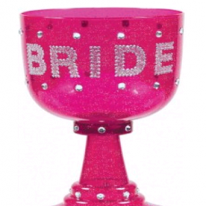 Hot Pink Bride Goblet Cup for AU$22.95 - Hens Night Shop 